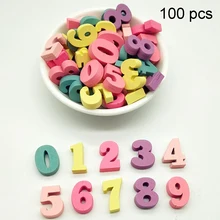100Pcs DIY Craft Block Mixed Gift Wooden Letters Home 15mm Handmade Party Multi-coloured Word Alphabet Decoration Numbers