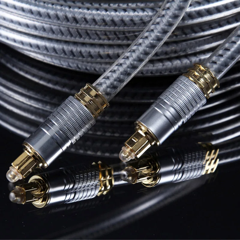 

Hot!!! spdif optical cable OD 8.0 mm Gold connector Digital Fiber Optical Toslink Audio cable for DVD CD TV Box Player Wholesale