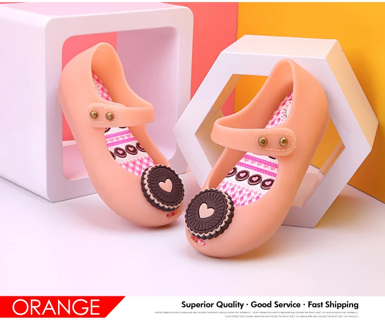 Cartoon Cracker Girls Sandals Fashion Cute Biscuit Children Shoes Waterproof Slip-resistant Wear-resistant Beach Kids Shoes 595 (7)