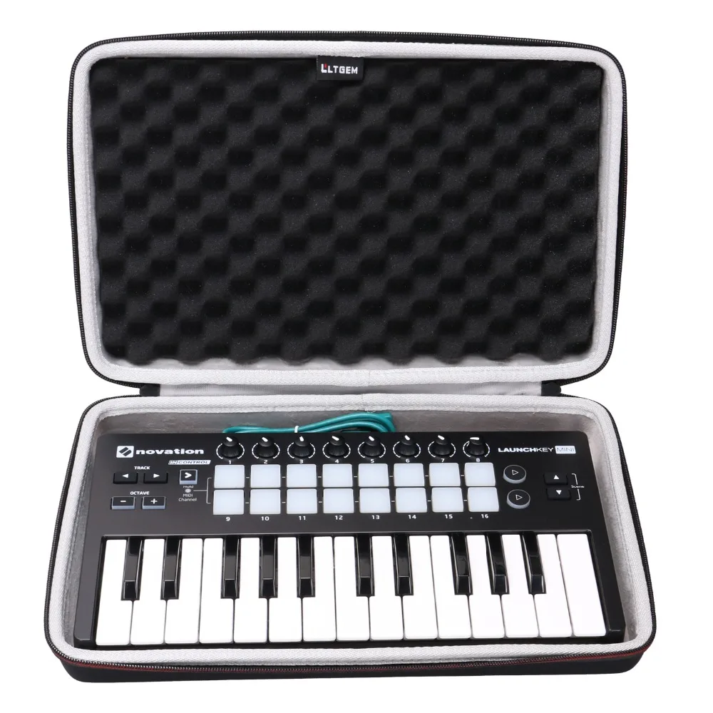  LTGEM EVA Hard Case for Novation Launchkey Mini 25-Note USB Keyboard MK2 Controller - Travel Protec