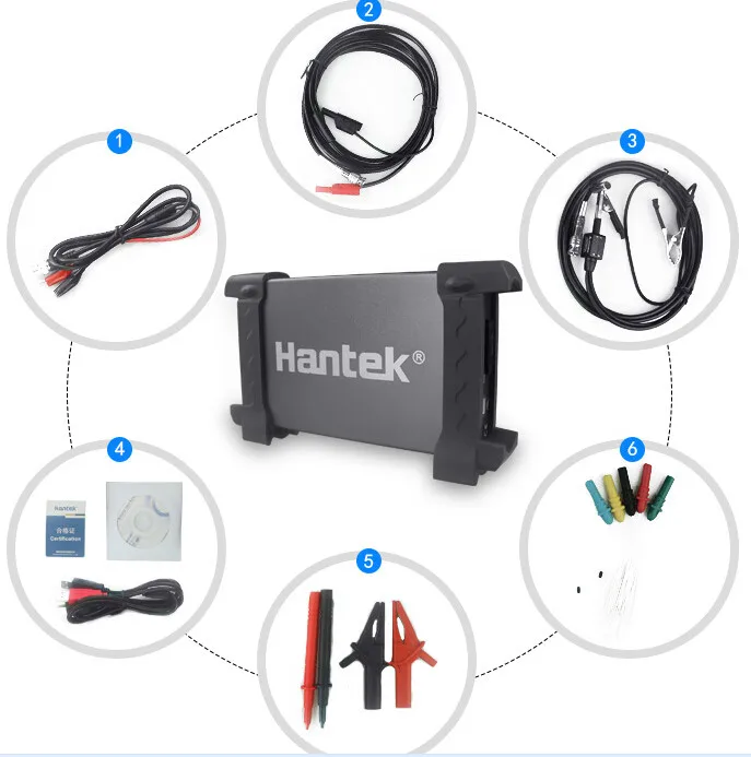 Hantek 6074BE 4 канала 70 МГц полоса пропускания автомобильный Osiclloscope цифровой USB Portrail