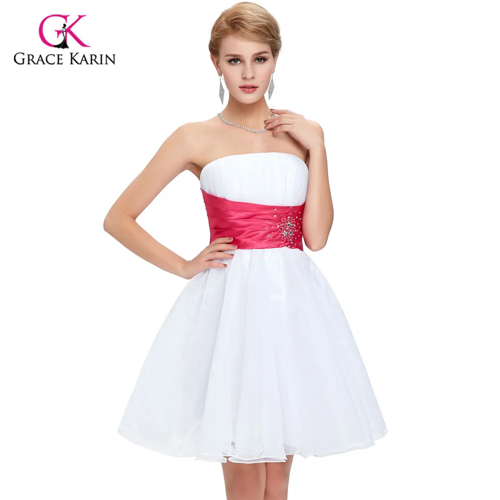 Royal White Short Prom Dresses