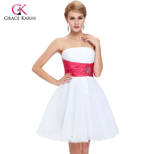 Royal White Short Prom Dresses
