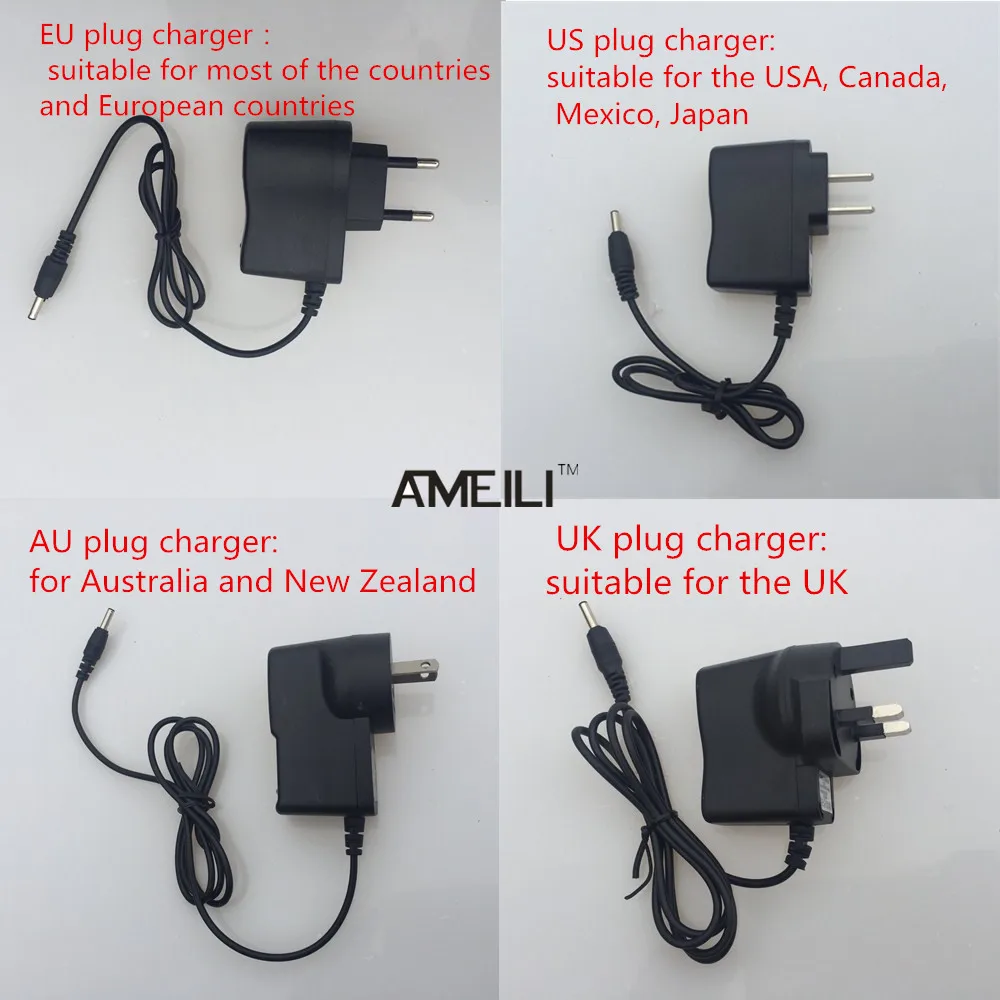 EU/US/AU/UK вилка 3,7 в 3,5 мм зарядное устройство переменного тока для велосипедного света 18650 Батарейный блок велосипедная лампа фонарь фонарик Фара