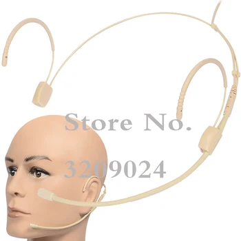 

High Quality Beige Omnidirectional Headset Microphone Mic Mike for Shure Audio Technica Sennheiser MiPro Wireless System