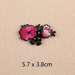 Floral Embroidered Applique Patches - Red Rose & Lily Design for Clothing Embellishment (10)