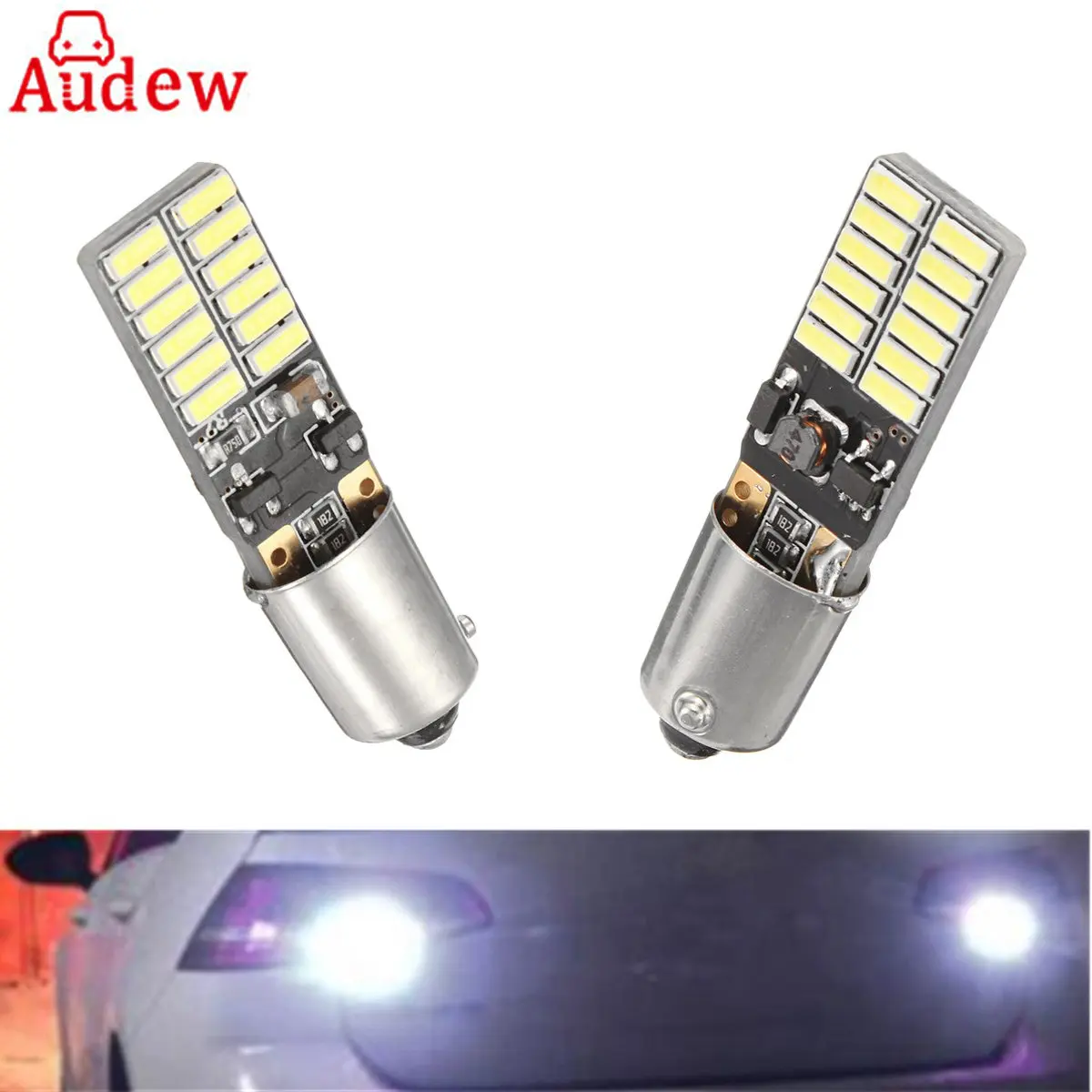 

H6W BAY9S H21W 7.5W LED White Car side wedge Light clearance Light Marker Lamp Universal 12V Backup Light for VW CC