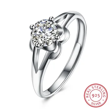 

Fashion Zilver 925 Sterling-Silver-Jewelry Endless Love Claddagh Flowers Shape Rings For Women Anel Feminino Silver Ring 925 New