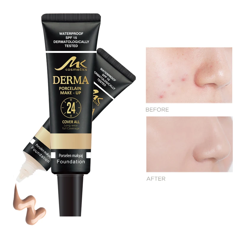 

MK Brand Liquid Foundation Moisturizing 24 Hours Waterproof Concealer BB Cream Face Makeup Cosmetic Foundation Primer Maquiagem