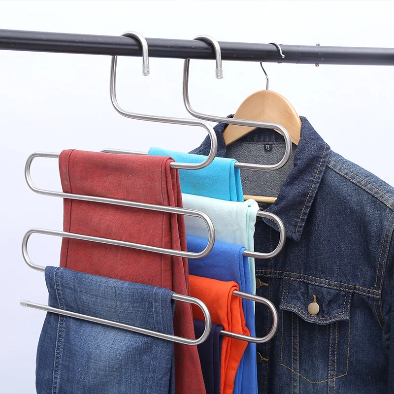 

5 layers S Shape MultiFunctional Clothes Hangers Pants Storage Hangers Cloth Rack Multilayer Storage Cloth Hanger 1Pcs