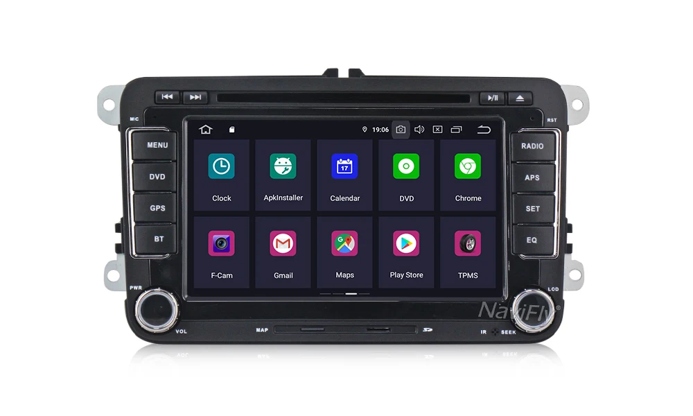Perfect NaviFly Android9.0 IPS Screen DSP Audio car dvd player forVW polo golf passat tiguan skoda yeti superb rapid for skoda gps navi 36
