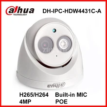 Dahua 4MP Full HD 1080 P DH-IPC-HDW4431C-A Ip-сети Мини Камеры POE Встроенный Микрофон Цифрового ВИДЕОНАБЛЮДЕНИЯ Купольная Камера H.265 Крытый Аудио IP