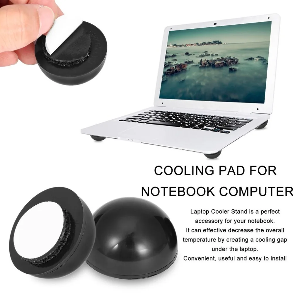 

2 Pcs NEW Portable Laptop Notebook Cooling Ball Cooler Stand With Skidproof Pad
