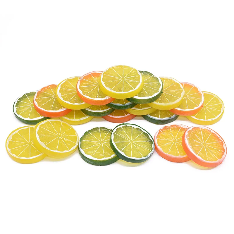 5pcs Lifelike Artificial Fruits Polyfoam Lemon Slices Fake Fruit Party Photo Props for Model Party Kitchen Simulate Fruits