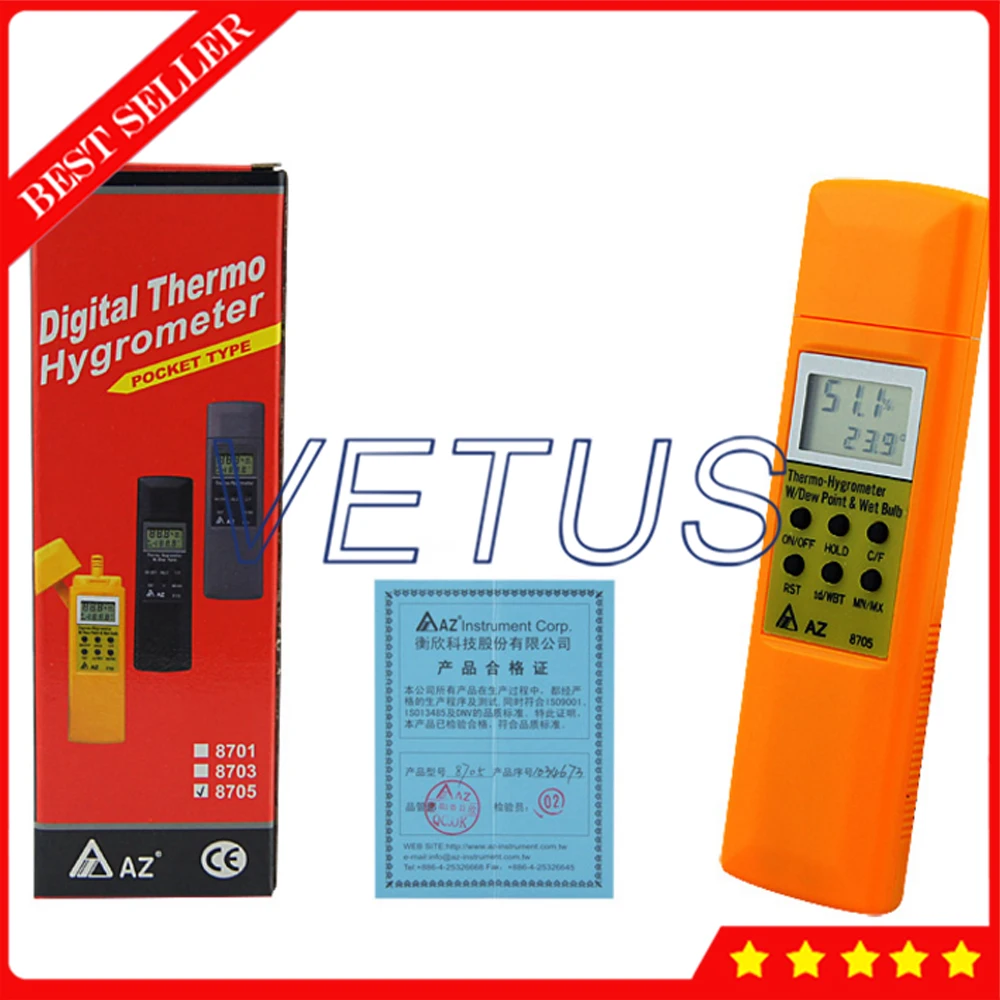 

AZ8705 Handheld Hygro-Thermometer Dew Point Test Wet Bulb Tester