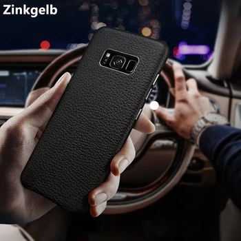 

For Samsung Galaxy S8 Plus Case Cover Luxury Genuine Leather Hard Protective Armor Phone Case for Samsung S8 Plus Back Cover 6.2