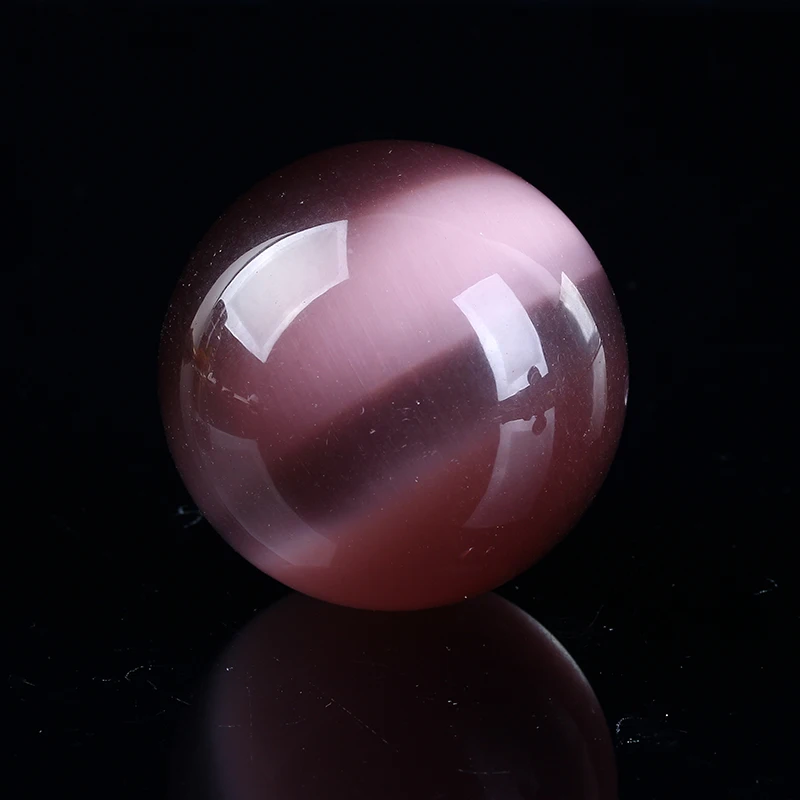 

Rare Natural Quartz Purple Cat Eye Crystal Healing Ball Sphere 37-40mm +Stand