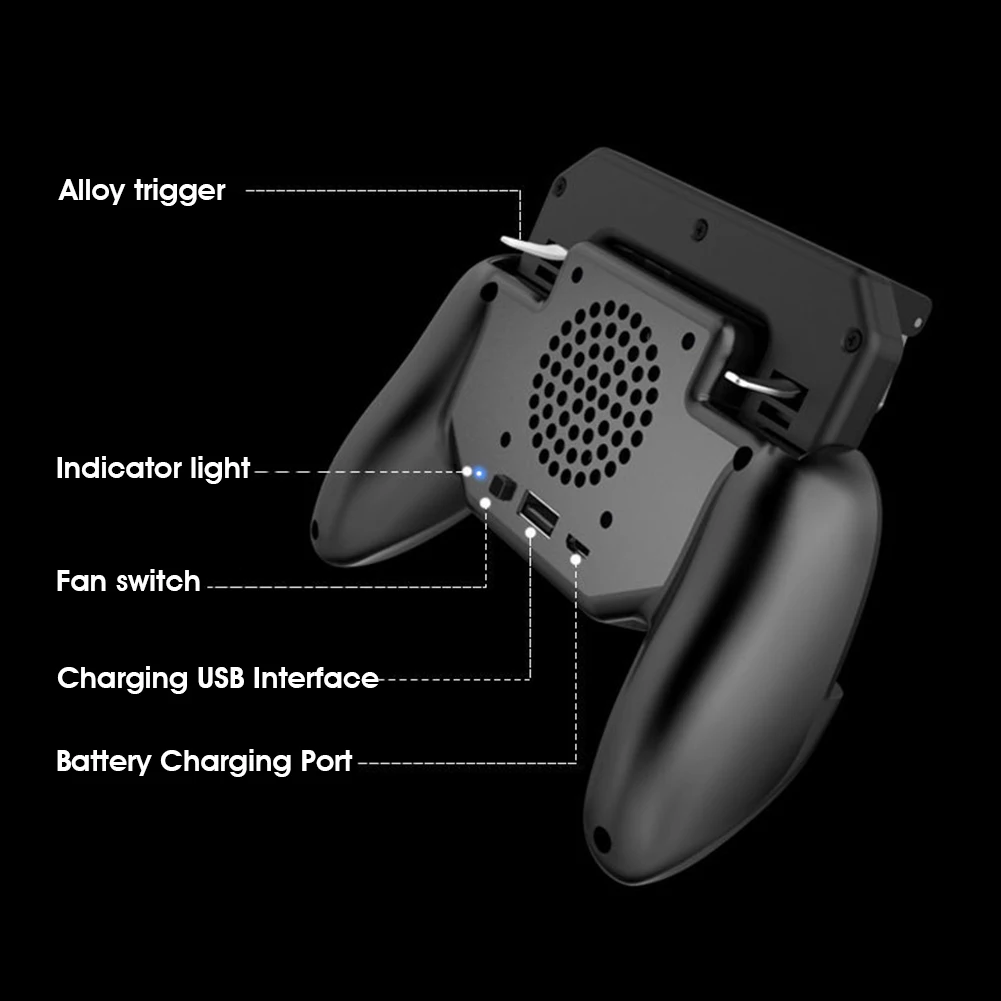 Новая игра помощь ручка для PUBGMobile-4000 mAh аварийного зарядки охлаждения 3-в-1 игровой контроллер высококачественный