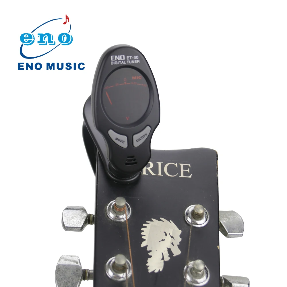 ENO ET 30 Mini Clip on Digital Tuner Tuner Para Bass Guitar Chromatic
