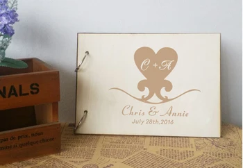 

Rustic Love Fingerprint Guestbook Personalized Photo Album Custom Wedding Favors Guest book ,Wedding Decora, Wedding Guestbook