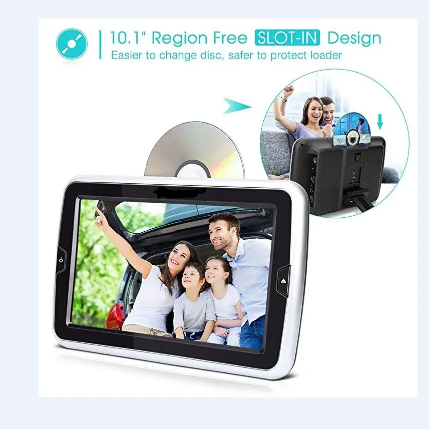 10 1 &quotУльтра тонкий HD LED Клип на подголовник DVD плеер|Мониторы для авто| |
