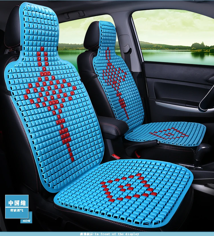 Summer Plastic Breathable Cool Car Chinese knot elements Seat Cushion Auto Minibus Home Chair Cover