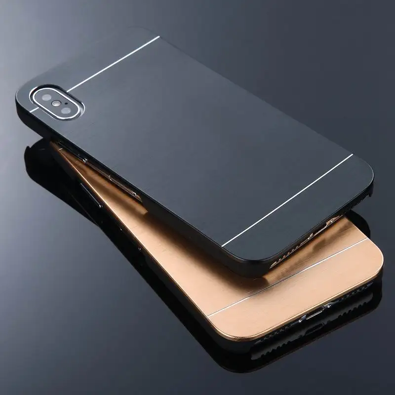 Роскошный Алюминиевый Чехол под шлифованный Металл чехол для iPhone 6 S Plus Hybird