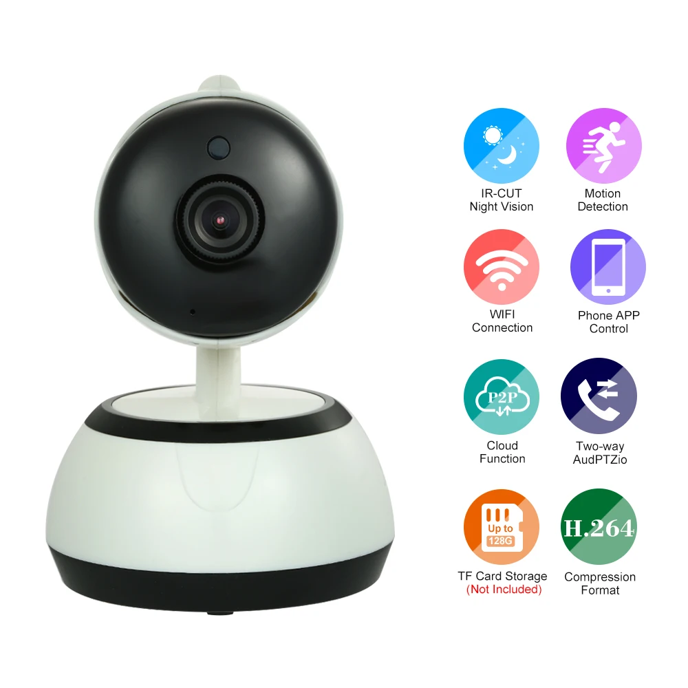 IP камера HD 720P для системы видеонаблюдения с поддержкой Wi Fi и слотом TF карты|Камеры