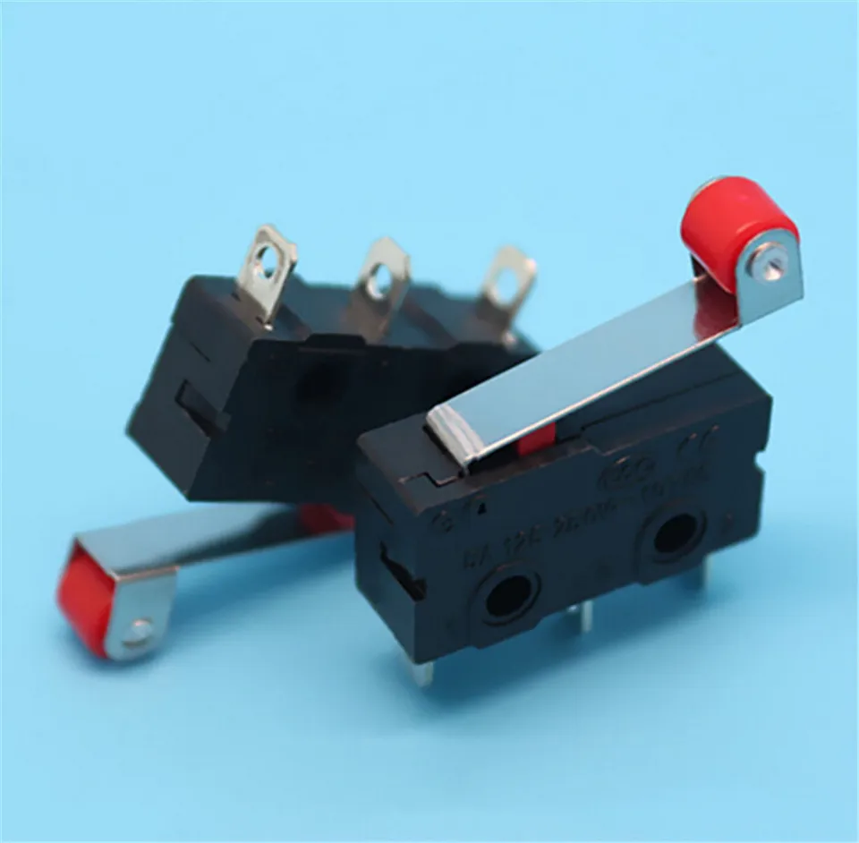 5Pcs//Set Micro Roller Lever Arm Open Close Limit Switch KW12-3 PCB MicroswitchBL