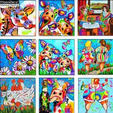 5Diy круглые резиновые «Алмазы» живопись на заказ цвет животное Полный алмаз вышивка крестиком Бриллиантовая мозаика домашний декор