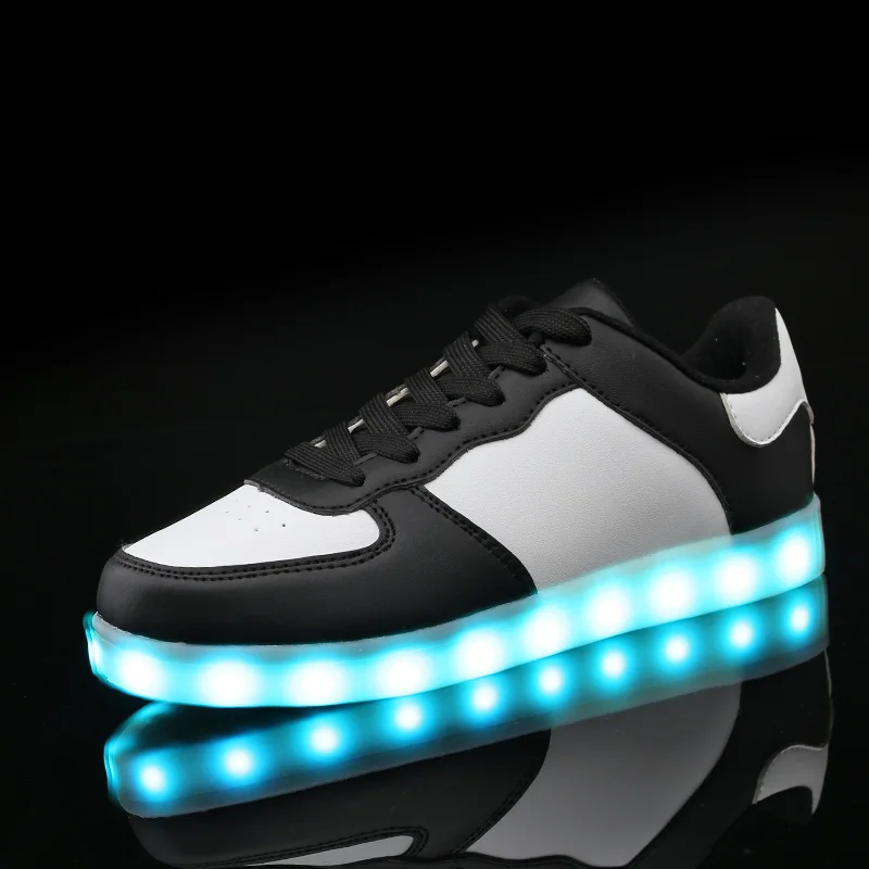 

Children Shoes With USB Charger Led Light Kids & Adult Fashion Sneakers Casual Lace Up Shoes Unisex Sports for Men and Women