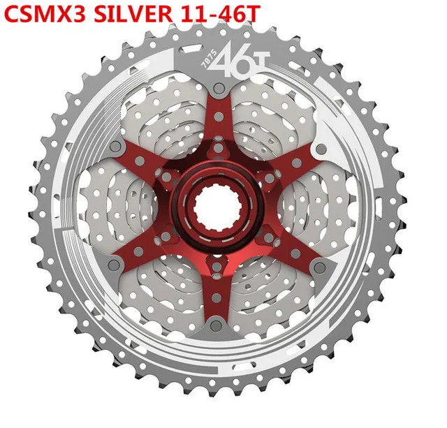 Sunracing 10 скоростная кассета CSMS3 CSMX3 11-40T 42T46T велосипедная кассета для Shimano SRAM маховик 11-40 11-42 11-46 10s кассета - Color: MX3 11-46T Silver