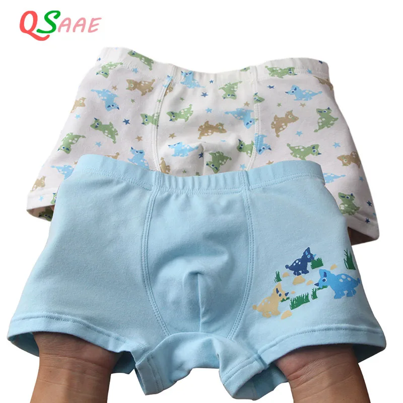 

2019 New arrival 2 Pcs/lot 95% cotton high quality Underpants Comfortable Breathable Underwear boys Boxer for 3-11 Years