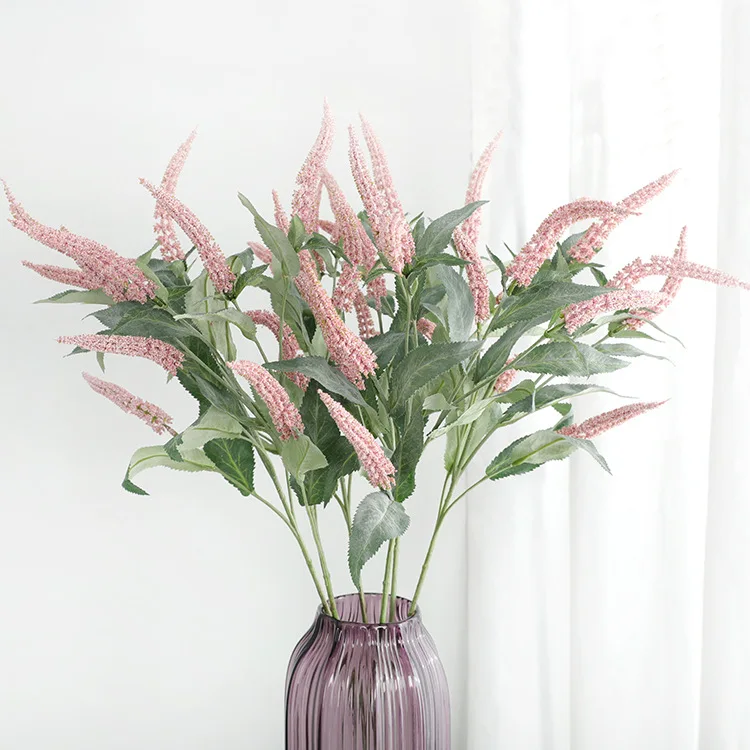 Description Picture 2 of itemLuxury long sage grass branch Artificial Flowers DIY fake plants home wedding Decoration flores artificiales