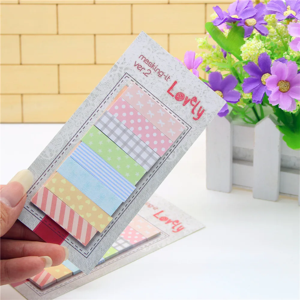 1 Лот Канцелярских Sticky Notes Корея Милый Каваи 160 страницы Наклейки Post-It Закладка Точка Он Маркер Memo Стикер бумаги