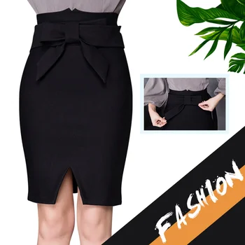 

Bag Hip Skirt Fashion Cotton Soft Work Black Skirt