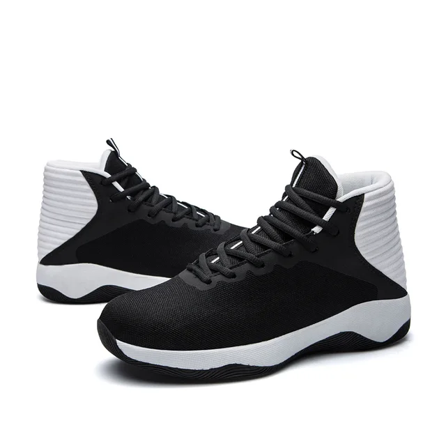 High Top Mens Basketball Shoes Mesh Retro Basketball Boots Breathable