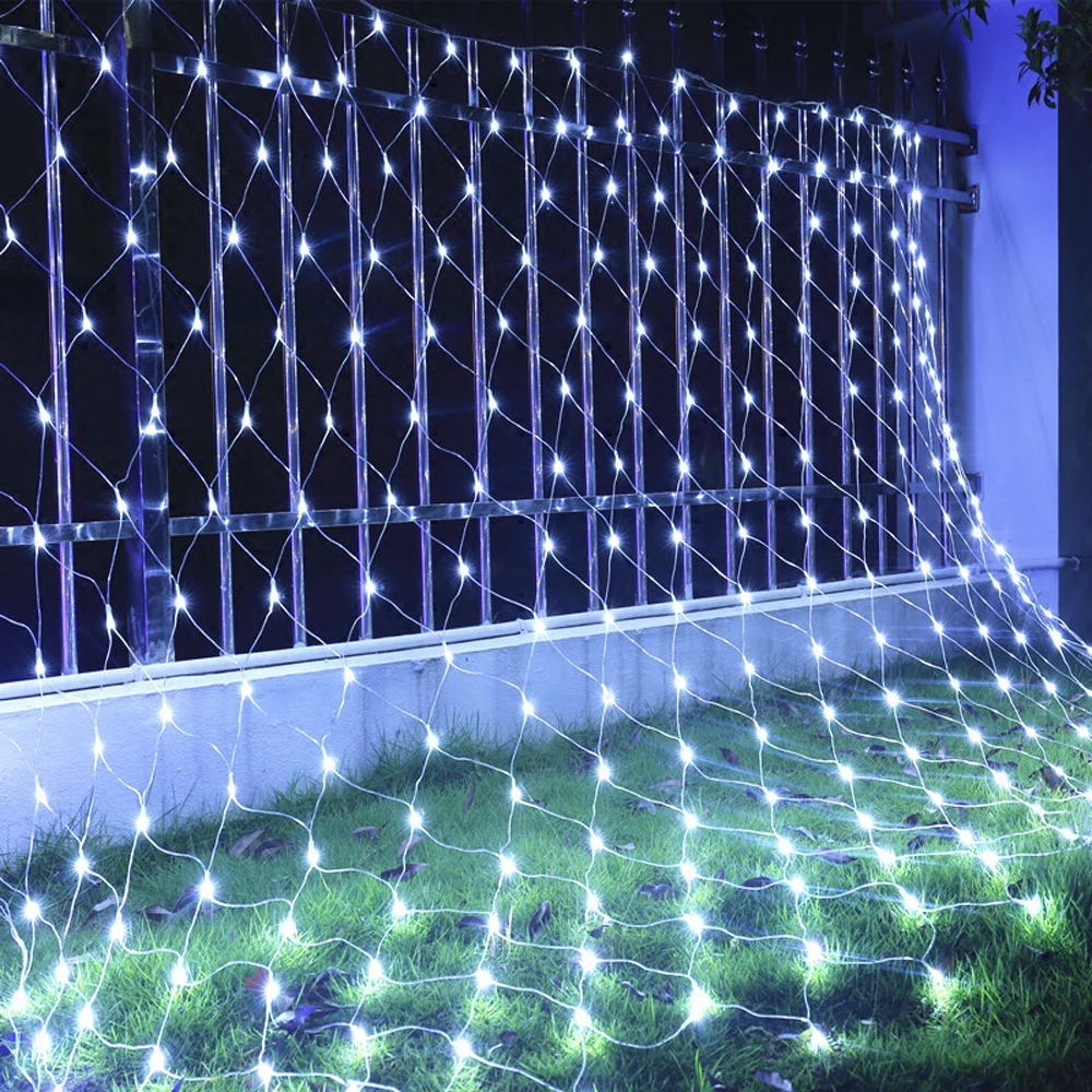 

4.5x1.6M Fairy Led Light Net Christmas Party Outdoor Lighting Net Mesh String Light 230V Color White Wedding New Year EU Plug