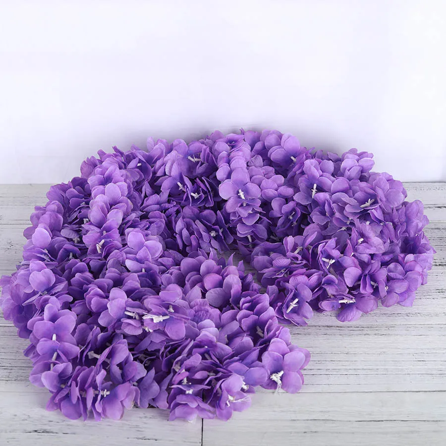 10шт 100см глицинии искусственные цветы ротанга белый шелк гортензия лоза ну вечеринку день рождения свадьба декор - Цвет: purple
