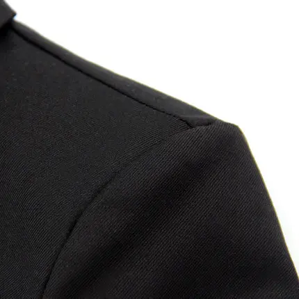 Пиджак+ штаны+ галстук-бабочка+ рубашка+ жилет) костюмы для мальчиков приталенный смокинг с цветочным принтом для девочек, Брендовое модное платье для жениха свадебный черный костюм, блейзер