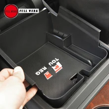 ABS Auto Bracciolo Scatola di Immagazzinaggio Scatola di Console con Zerbino per il VW Volkswagen Touareg 2011-2019 Contenitore Organizer Vassoio Interno accessorio
