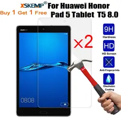 XSKEMP 2 шт./лот взрывозащищенный 9 H закаленное Стекло Экран протектор для huawei почтовый ящик 5 Tablet T5 8,0 таблетка защитная пленка