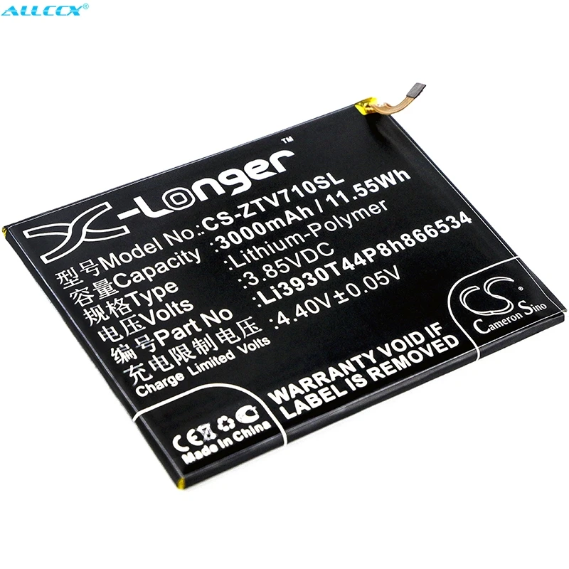 Аккумулятор Cameron Sino 3000 мАч Li3930T44P8h866534 для ZTE Blade V7 Max с двумя SIM картами|Аккумуляторы