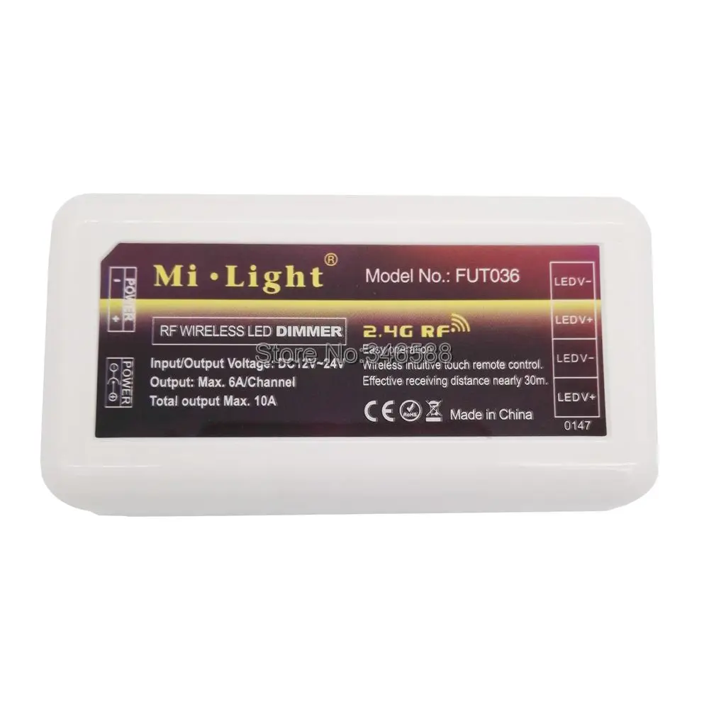 Milight регулируемый светодиодный диммер с регулируемой яркостью DC12V-24V 10A 2,4G беспроводной пульт дистанционного управления/Wi-Fi приложение/Alexa Google Голосовое управление