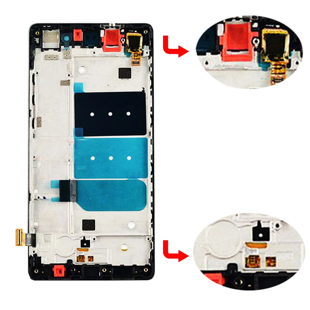 Для huawei Ascend P8 Lite ЖК-экран ALE-L04 ALE-L21 для huawei P8 Lite ЖК-дисплей кодирующий преобразователь сенсорного экрана в сборе с рамкой
