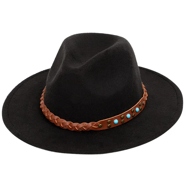 Jewish hat men's fedora hats wool warm and comfortable twist diamond