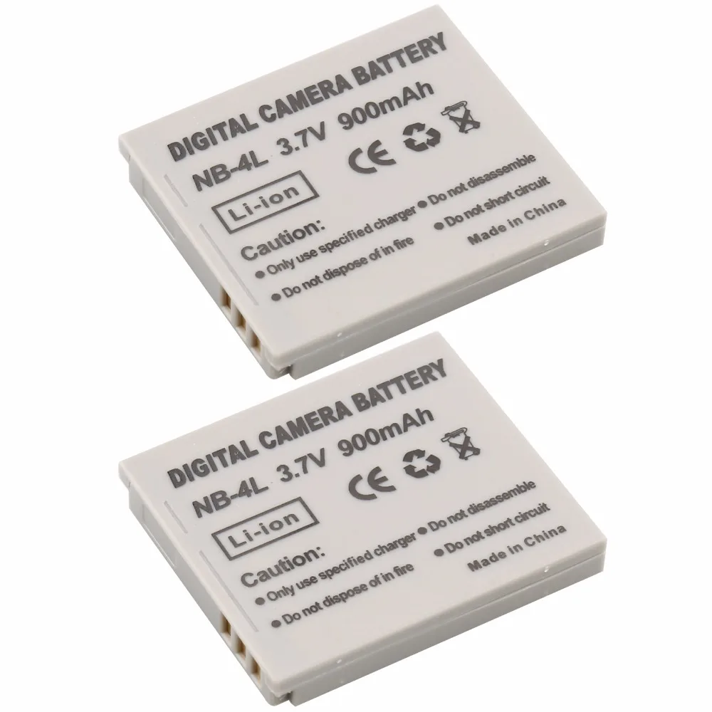 2Pcs Probty Nb-4L Nb4L Nb 4L Batteria Per Canon Powershot Sd40 Sd200 Sd300 Sd400 Sd430 Sd450 Sd600 Sd630 Sd750 Sd780 Sd940 È