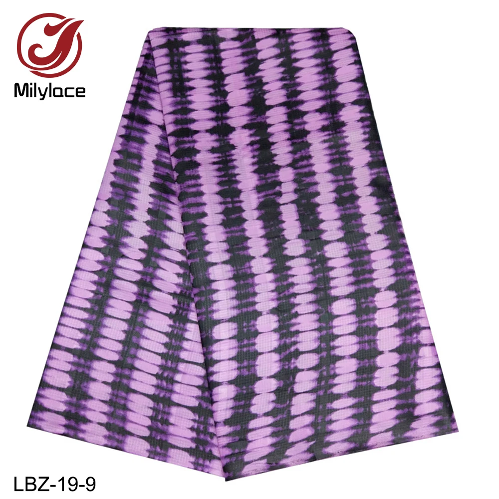 Новая мода Базен Riche Ткань 5 ярдов галстук окрашенная клетчатая ткань BAZIN полиэстер материал для одежды LBZ-19