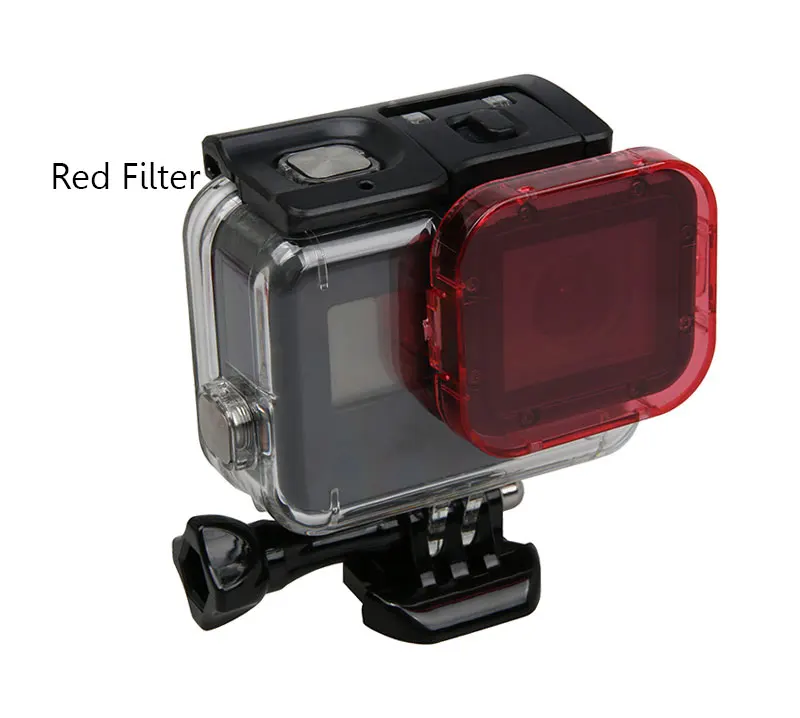 Diving Filter Original Waterproof Lens Cap Yellow Red Purple Gray Dive Filter For Go pro Hero 5 6 Black Accessories (13)