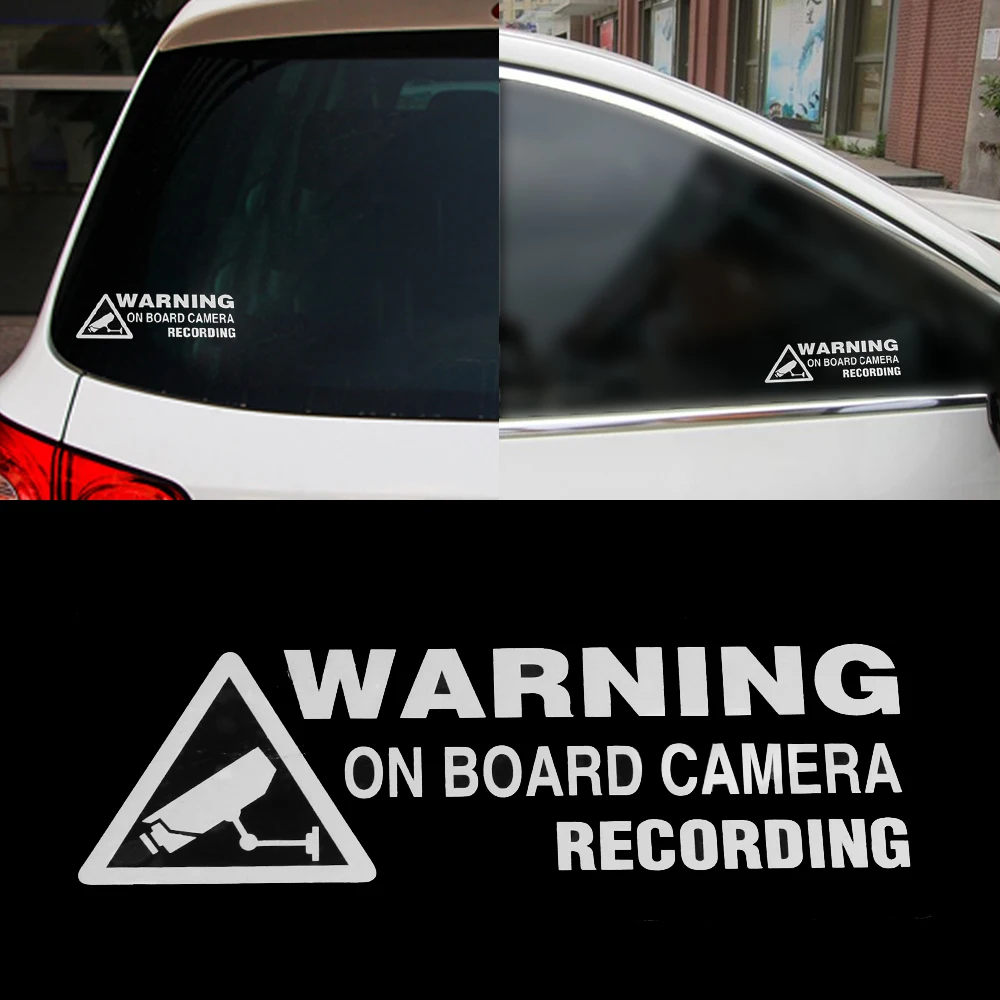 Горячая Предупреждение на бортовой камере запись автомобиля окно грузовик авто виниловая автомобильная водостойкая наклейка декор подарок аксессуары
